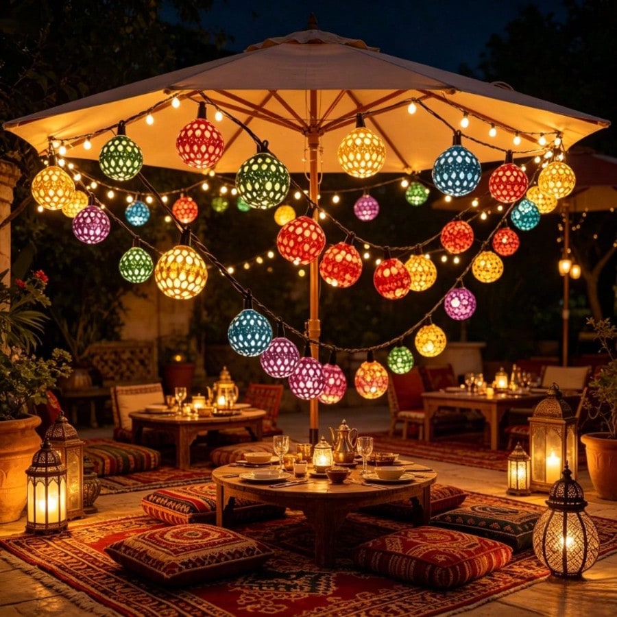 Smart Garden Indoor - 20/30LED Solar Moroccan Spherical Fairy String