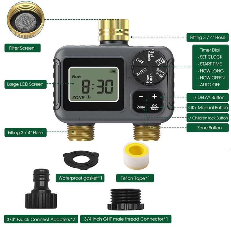 AY14 -Dual Outlets Automatic I - Smart Garden Valve review and price