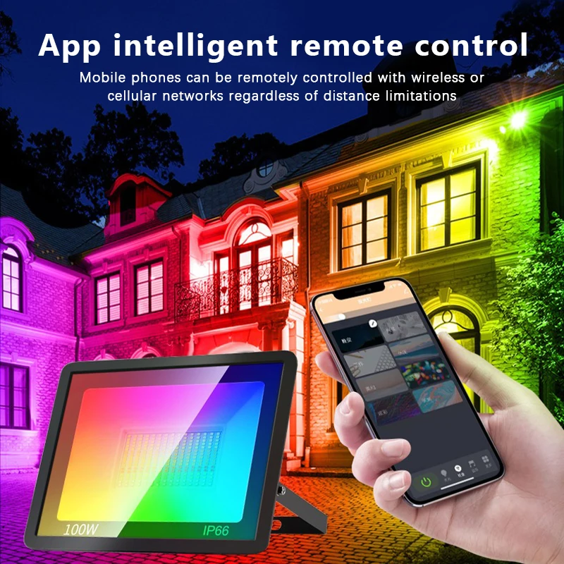 RGB TUYA Floodlight Smart APP  - Smart Garden Drawing review and price