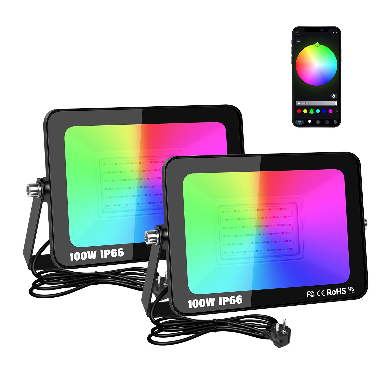 SKYWORLD APP RGB Smart Floodli - Smart Garden Drawing review and price