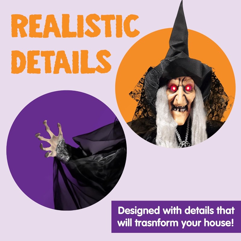 47'' Animated Witch Halloween  - Smart Garden Indoor review and price