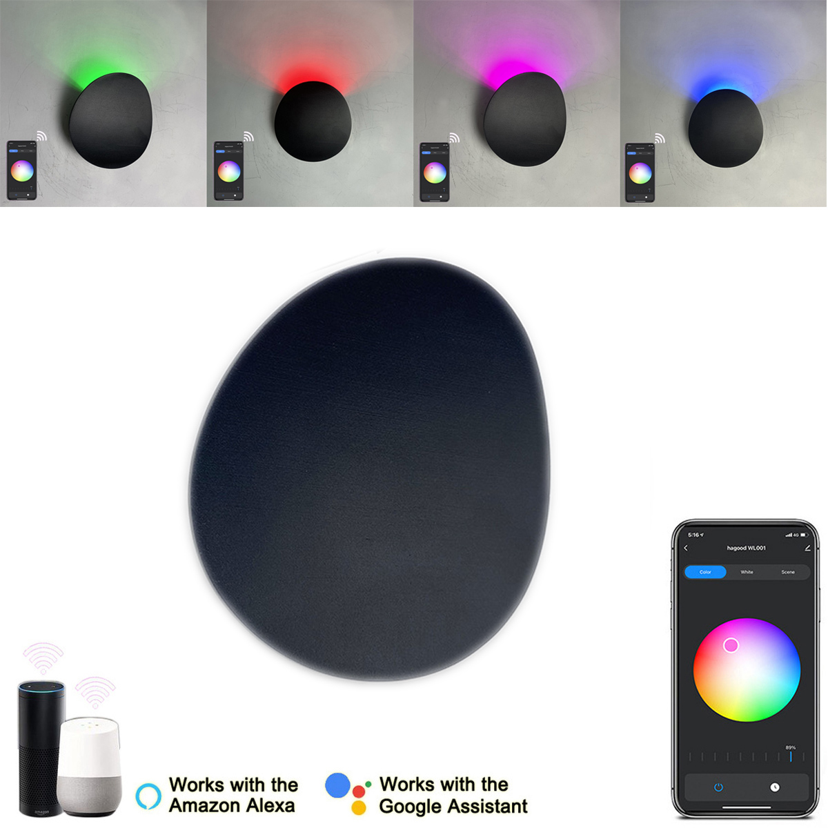 9W RGBW LED Wall Lamp Wifi Blu - Smart Garden Rooms review and price