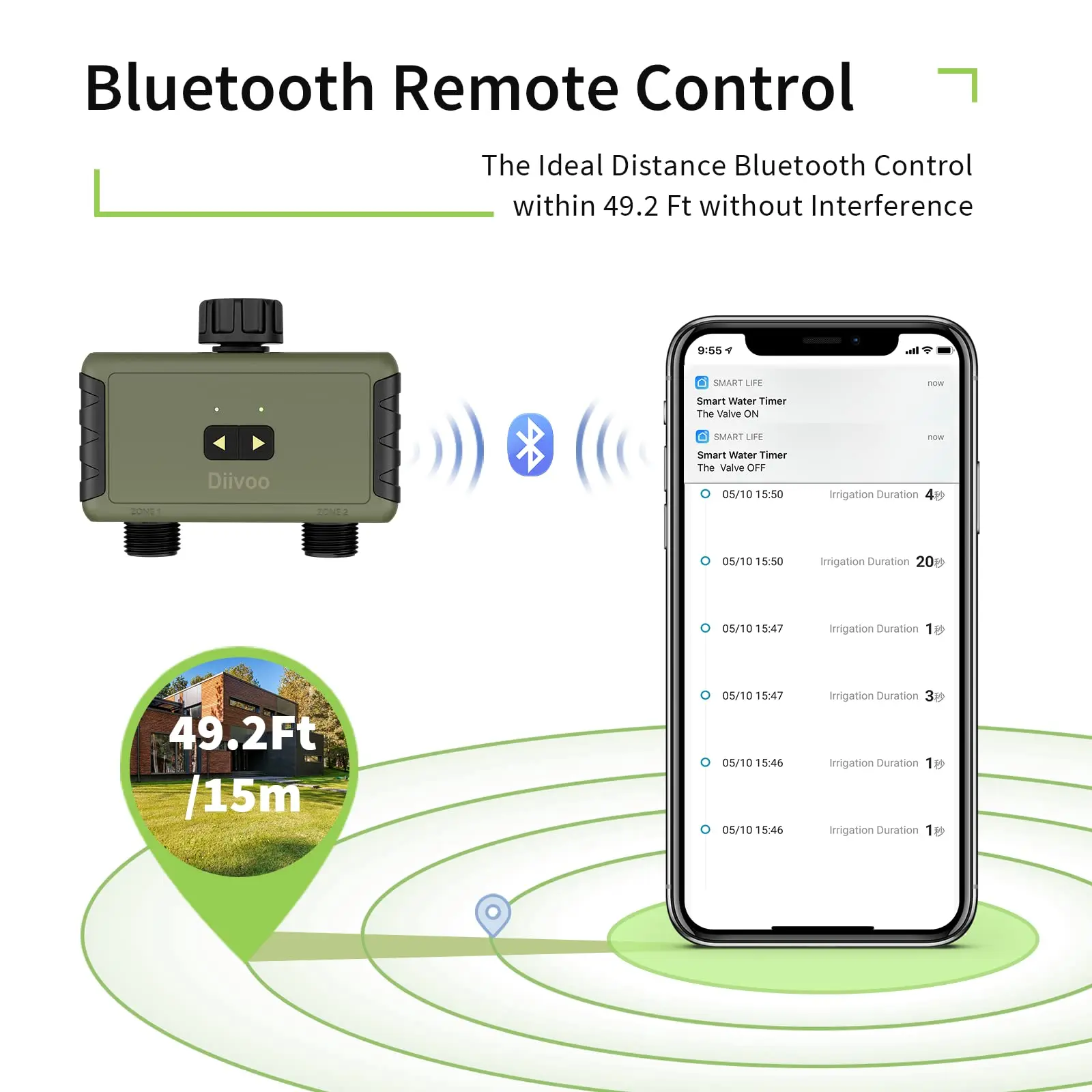 Diivoo Timed Sprinkler for Blu - Smart Garden Hose Timer review and price